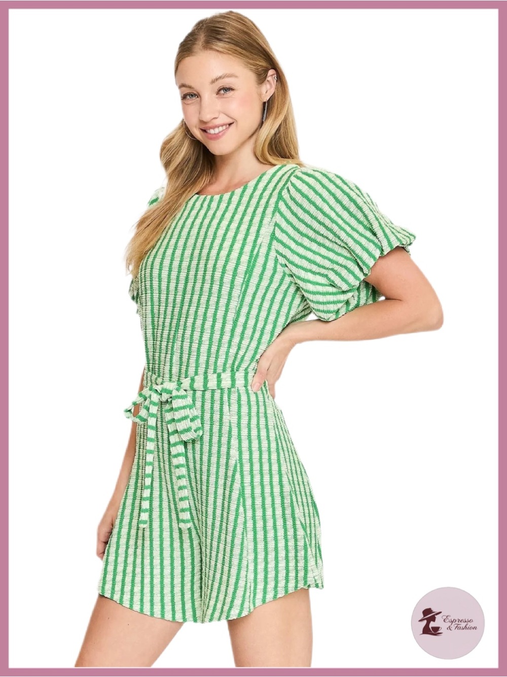 NWT Knitted Striped Romper Shorts - Large
